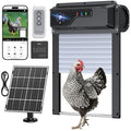 Automatic Chicken Coop Door with Camera, WiFi App Control, Solar Powered Smart Chicken Door with HD Night Vision, 5000 mAh Battery, Anti-Pinch Safety, Smart Alerts, Space-Saving Roll-Up Design