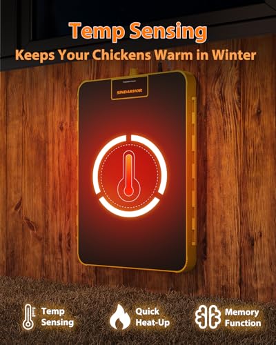 Brooder Plate for Chicks,Chicken Brooder Heater with Temperature Sensor – Radiant Heating Panel for Chicken Coops Poultry (Yellow) - color: Yellow