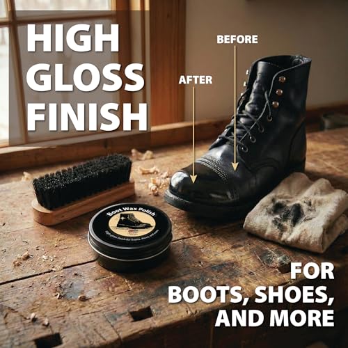 JobSite The Original Boot Scrubber and Boot Polish Wax Bundle