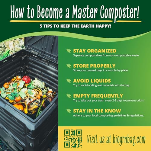30-33 Gallon Compostable Trash Bags Flat-Top 30 Bags Heavy Duty1.57 Mil, 124.92 Liter Large Lawn and Yard Waste Bag green for Outdoor Garden ASTM D6400, US BPI and OK Compost Home Certified - color: 33 Gallon Flat Top, 30 Count
