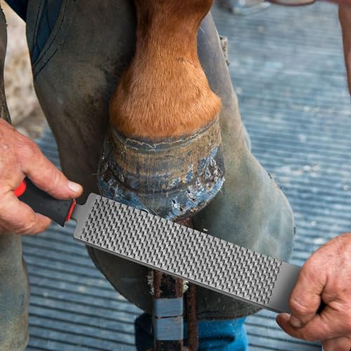 Gisafai 2 Pcs 18 and 12 Inch Rasps for Shoeing Horses with Handle Trimming File Carbon Steel Farrier Tools for Repair Horse Hooves Goat Hooves Cow Donkey Pig Animal Repairing Wood Working Supplies - size: 18/12 Inch