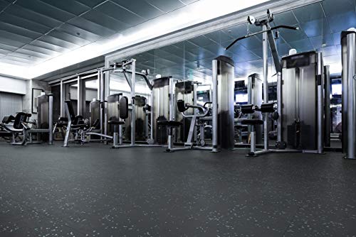 Genaflex Pro Heavy Duty Thick Rubber Gym Floor Tiles High Density Shock Absorbent Laminated Deadlift Mats - 1" Thick X 20" W X 20" L - 2.7 Sq. Ft. (Black, 1 Tile - 2.7 Sq. Ft.) - color: Black