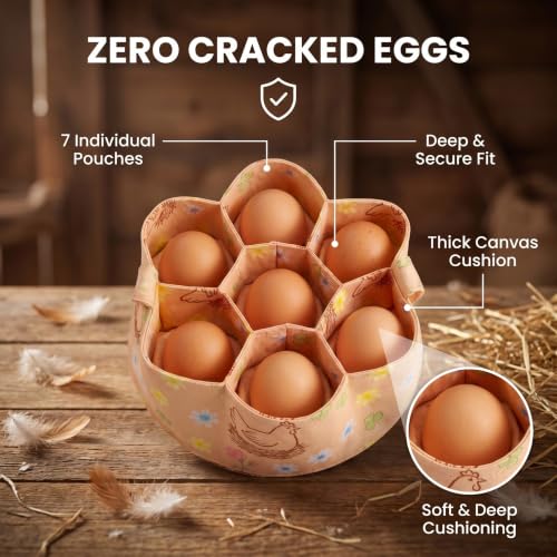 Egg Collecting Basket, Large Egg Collection Bag for Gathering Fresh Eggs - color: Color 10