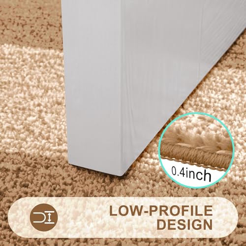 Kitinjoy Indoor Outdoor Door Mat, 59x20 Non-Slip Dirt Trapper Doormats | Camel Low-Profile Washable Inside Entrance Front Floor Mat, Sturdy Soft Entry Striped Doormats for Entryway - color: Camel, size: 59'' X 20''