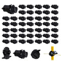 50 Pcs Electric Fence Insulators Round Post Clips Electric Wire Insulators Holding for Pig Tail Fiberglass Electric Fence Post - size: 50 pcs