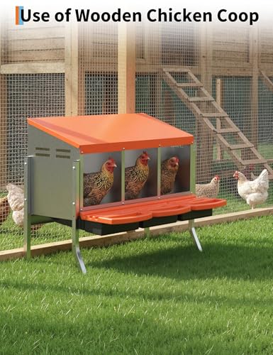 Metal Chicken Nesting Box with Easy-Collect Tray & Lid – 3/4/2x2 Compartment Heavy Duty Roll Away Nesting Boxes for Chickens, Wall Mount or Freestanding, Galvanized Steel Hen Laying Box for Coop