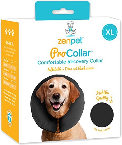 ZenPet Recovery Inflatable Collar for Dogs & Cats – Soft, Comfortable, Safe & Stress-Free Healing Alternative E-Collar After Surgery, Adjustable Donut Design, Secure Fit (XLarge) - size: X-Large