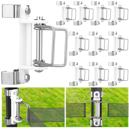 Blulu 10 Pcs T Post Polytape Corner Insulator Electric Fence Insulators T Post End for Posts, Steel Posts, Tensioners Wire Holding Fencing Supplies for Agricultural Farm Garden