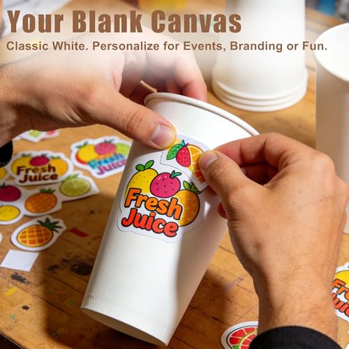 Zcaukya White Paper Cups, 16 oz, 200 Pack | Leak Resistant, Disposable Hot & Cold Drink Cups, PE Lining, Thickened Strong