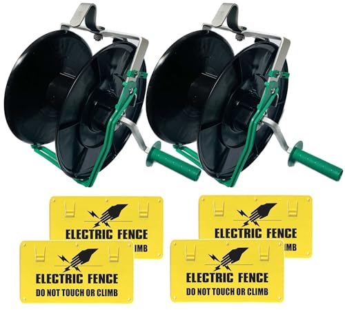 PK2 Electric Fence 3:1 Standard Geared Reel Plus 4 Warning Signs - size: 0 ft x 2 standard reel