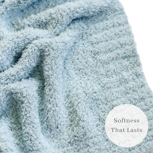 Saranoni Bamboni Luxury Baby Blanket | Cozy & Soft Plush Receiving Blankets | Perfect for Girls & Infant Baby Boy Blankets | Sky Blue - 30” x 40" | Luxury Bamboni baby blanket with plush softness and cozy comfort, designed for infant boys and girls during