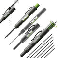 Tracer Complete Deep Hole Marking Kit - Includes Double-Tipped Long Head Deep Hole Permanent Marker and Deep Hole Construction Pencil with 6 Replacement Lead Dispenser Site Holster | Deep hole construction pencil, double-tipped permanent marker, 6 replace