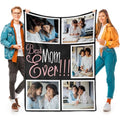 inkArts Custom Mom Blanket with 5 Photos Personalized Blanket with Pictures Customized Throw Gifts for Mom Grandma Photo Throw Blanket for Birthday Mother's Day, 15 Colors Available - color: 5 Photo-4