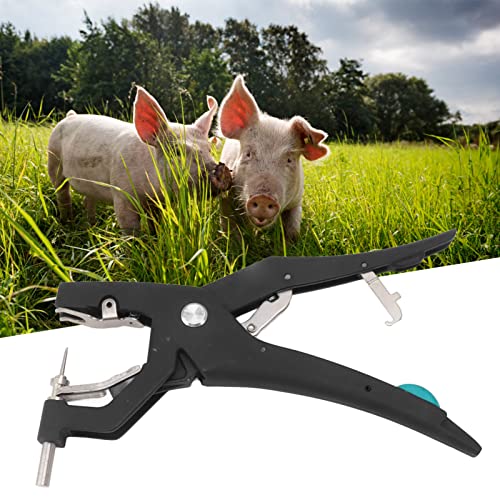 Livestock Tag Applicator, Alloy Steel, Automatic Rebound, Hydraulic Tag Tongs for Livestock, Cattle, Sheep, Pigs, Goats