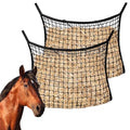 2 Pcs Slow Feed Hay Nets for Horses, Hanging Horse Slow Feed Hay Bag with Large Capacity, Ultra Slow Soft Flat Feeder Bag for Horses Goat(31.5" X 35.1")