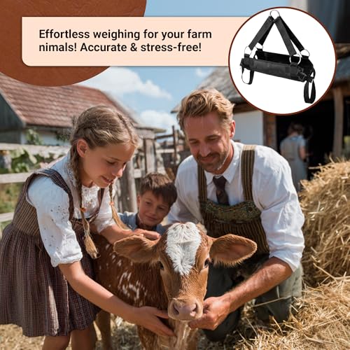 Goat Sling for Weighing 19"x16" up to 200 LB - Heavy-Duty 1800D Small Livestock Sling for Newborn Lambs, Goat Kids, Nigerian Dwarf & Pygmy Goats, Alpaca Crias - Hanging Scale & Recovery Support - size: Small (19"x16", Up to 200 Pound)