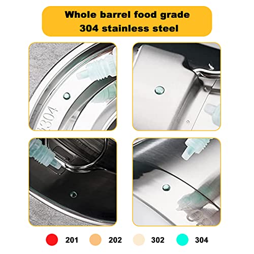 304 Stainless Steel Milk Can，35L Milk Bucket Wine Pail Bucket 9.25 Gallon Milk Can Tote Jug with Sealed Lid Heavy Duty for Milk and Wine Liquid Storage - size: 35L