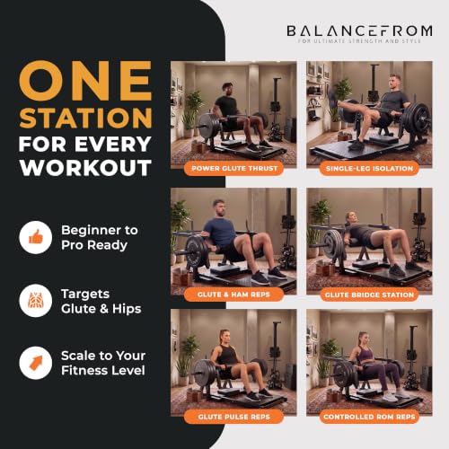 BalanceFrom Strength Training Machine, Adjustable Multifunctional Fitness Equipment for Home & Gym - style: Hip Thrust