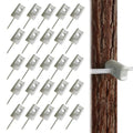 25 PCS Electric Fence Insulator Porcelain Insulator, Heavy Duty Ceramic Lag Screw Insulator Porcelain Lag Screw Insulator, Suitable for Wood Post Wire Farm Fencing Supplies - style: 25 PCS