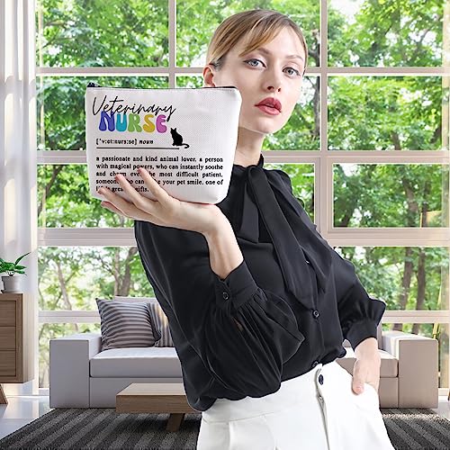 WCGXKO Veterinarian Gift Vet Tech Appreciation Gift Vet Doctor Nurse Zipper Pouch Makeup Bag (vet nurse noun)