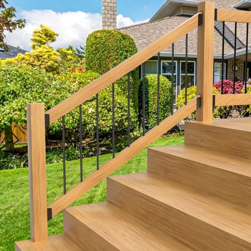 30° Stair Angle Stainless Steel Deck Railing Brackets Connectors for 2"x4" | Actual 1.5"x3.5" Railing Wood Post Stair Fence Railing Connectors with Coated Wood Screws, 2 Pair. - style: 4PCS