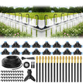 Bluepro Drip Irrigation System 100FT 1/4", 2026-Upgrade Garden Sprinkler Kit with 16PCS 360° Adjustable Copper Nozzles, Automatic Misting Watering System for Raised Beds, Greenhouse, Lawn, Patio, Yard - size: 100FT