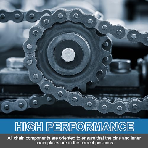DTGN ANSI#41/ISO 085-1 Roller Chain 20Feet 12.7mm Pitch, Manganese Steel Operator Chains with 5 Connecting Links Pitch for Sliding Gate Mini Bikes Scooters Bike, 480 Links - size: 20Feet Chains with 5 Connecting Links