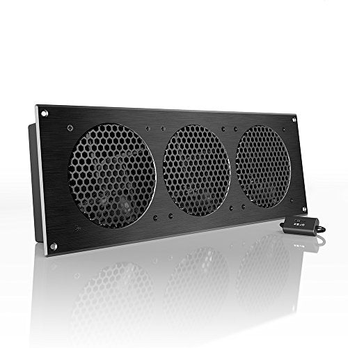 AC Infinity AIRPLATE S9, Quiet Cooling Fan System 18" | With Speed Control, for Home Theater AV Cabinets - size: 18-Inch