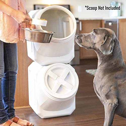 Vittles Vault Airtight Stackable Pet Food Storage Container Up to 60lbs | With Sealing Lid for Dry Pet Food, Made in USA, Measures 14.5 In L x 19 In H - size: 14.5"L x 22.0"W x 19.0"H