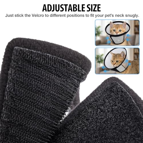 Depets Adjustable Recovery Pet Cone E-Collar for Cats Puppy Rabbit, Plastic Elizabeth Protective Collar Wound Healing Practical Neck Cover, Neck Girth 8.1 in