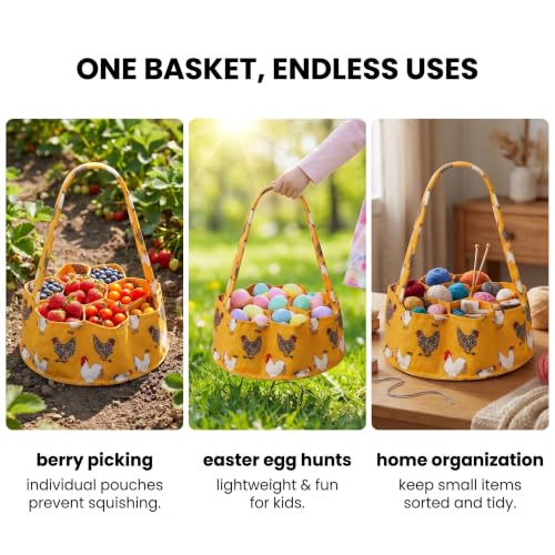 Egg Collecting Basket, Large Egg Collection Bag for Gathering Fresh Eggs - color: Color 5