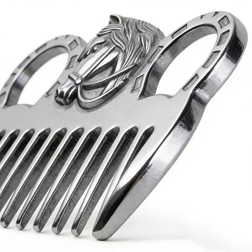 2PCS Horse Comb, Horse Mane and Tail Comb，Portable Aluminum Alloy Horse Comb