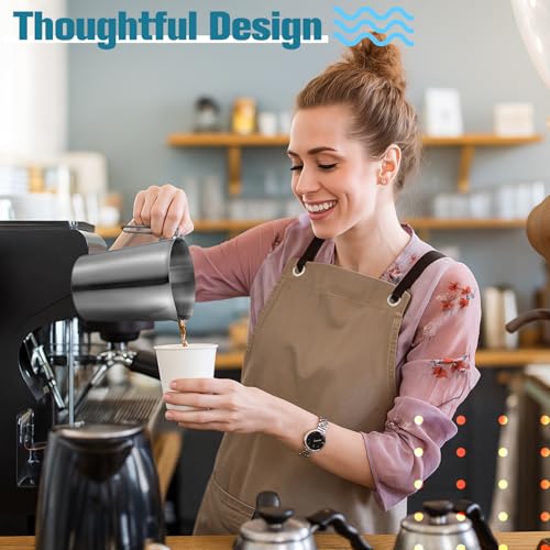 3 Pcs 70 oz Stainless Steel Pitcher with Lid (8 Cup, 2000 ML) | Metal Measuring Cup, Large Mouth Graduated Beakers with Handle, Milk Frothing Jug for Espresso, Latte Art, Hot/cold Water - size: 70 oz(8 Cup, 2000 ML)