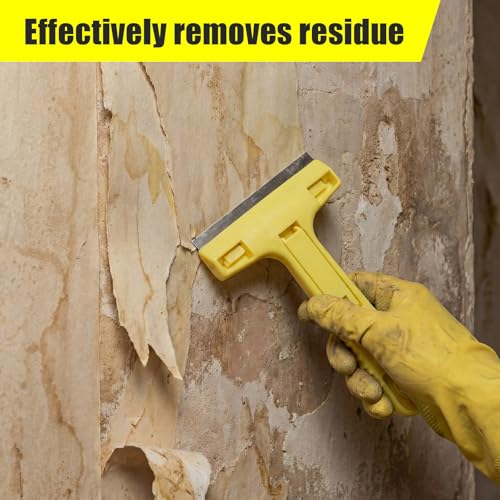 Hicarer 200 Pcs 4" Floor Scrapers Blade Replacements, Angled Demolition Scraper Blades Replacement Carbon Steel for Efficient Flooring Removal Razors Compatible with Razor Blade Scraper - size: 4 Inch