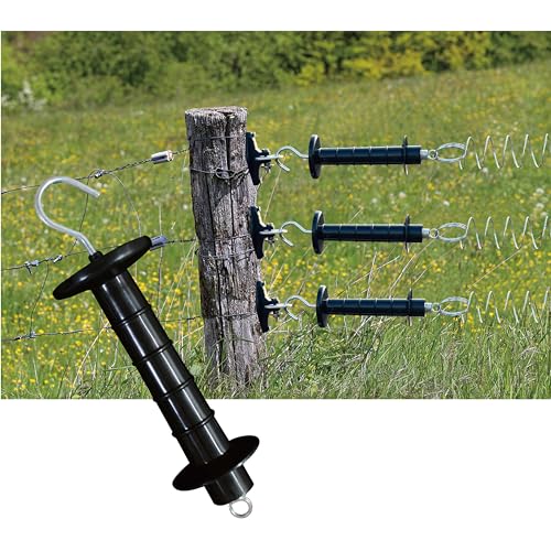 Insulated Fence Plastic Gate Handle, 5PCS Handle Heavy Duty Electric Fence Gate Handle, Black - color: Black, size: PK5