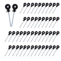 50x 5.9 Inch Electric Fence Wire Insulator Stand Off Screw in Insulator Fence Post Insulator Long Arm Wood Post Insulator for Tape Rope Electric Wire Animal Agricultural Garden Fence Black