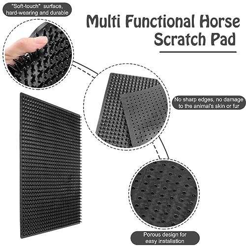 2 Pack Large Livestock Scratching Brush, Horse Scratching Post Pad | 21.65"x19.68" Horse Cow Scratching Post for Grooming,Designed for horses, cows, cattle, pigs, and dogs - size: Large