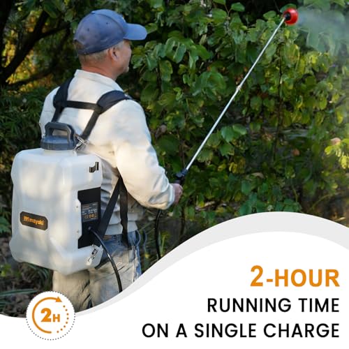 3 Gallon Lawn Garden Sprayer Compatible with DeWalt 20V MAX Battery | Backpack Pump Sprayer with 2.0Ah Battery,7 Nozzles, Adjustable Pressure,Translucent Tank for Spraying,Watering,Weeds,Cleaning - color: Gray