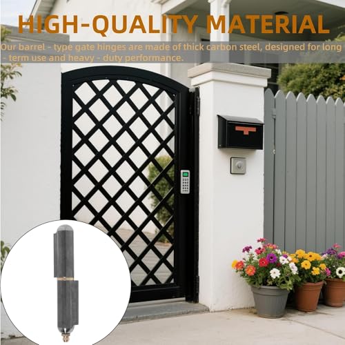 4 Pcs 6 Inch BBQ Smoker Weld on Bullet Hinges,Heavy Duty gate hinger,Carbon Steel Weldable Barrel Hinge for Swing Door Trailer Ramp - size: 6 Inch