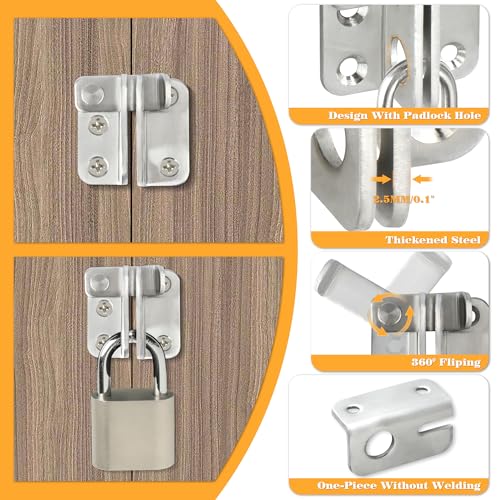 Alise Flip Latch Gate Latch,Shed Door Latch Barn Door Lock,Brushed,S-Size | Stainless Steel Door Lock Latches for Shed Barn Wooden Fence Chicken Dog Cage Window Cabinet Backyard Garage - color: Brushed Nickel, size: Small Size (SS)
