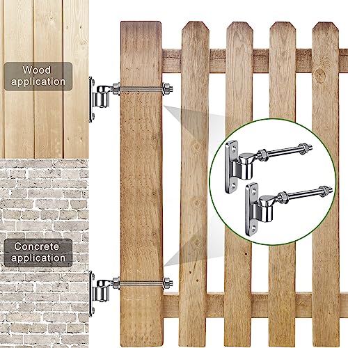 Insaga 6'' J Bolt Gate Hinge and Wall Mount Hinge 2Pack, Heavy Duty 304 Stainless Steel Gate Hinges, One Piece with No Welding for Farm, Fence, Garden, Metal Gates, Load Capacity up to 500LB - size: 6''-2Pack