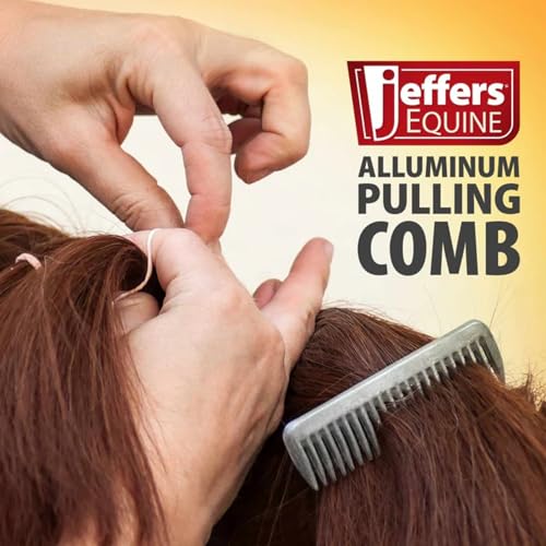 Jeffers Equine Aluminum Pulling Comb – Lightweight Mane & Tail Grooming Comb for Horses – Detangling, Thinning, Equestrian Grooming Tool for Barn, Travel, Show, Tack Kit, Horse Care, Gifts - color: Aluminum Pulling Comb, size: 3.5"Lx1"W