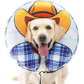 Avont Inflatable Cowboy Dog Cone Collar, Soft Recovery E-Collar | XL: Neck 18.0-21.6", Width 5.9". Soft inflatable donut, washable cover, stops licking & scratching - size: XL(Neck 18"-21.6")