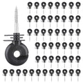 50PCS Screw-in Electric Fence Ring Insulators for Wood Posts | Heavy-Duty Steel Core · UV-Resistant · Fits Tape, Rope & Wire · Secure Hold