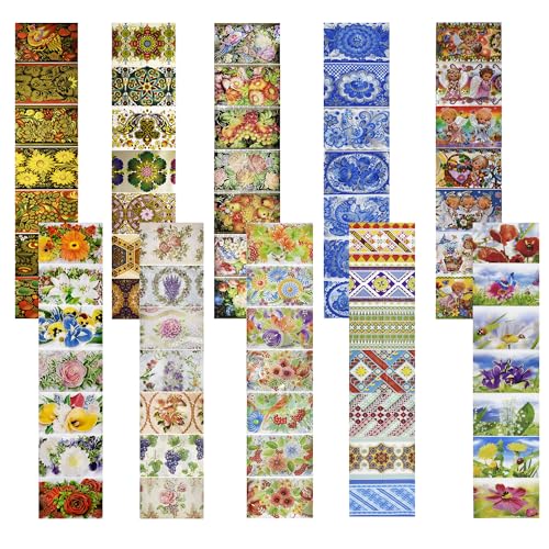Pack 10 Thermo Heat Shrink Sleeves - Easter Egg Decorating Kit - Ukrainian Pysanky Supplies - Decorative Egg Wraps - Easter Decoration Wraps Pysanka Pysanky - for 70 Eggs