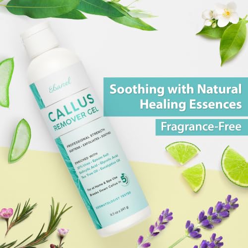 Ebanel Set of Salon Grade Callus Remover for Feet Gel + 40% Urea Foot Cream | Dry Cracked Heel Repair with Salicylic Acid, Epsom Salt, Helps Soften and Smooth Calluses and Rough Skin for Baby-Soft Feet - size: 13.1 Ounce (Pack of 1)