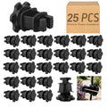 25 PCS Electric Fence Insulators - Screw Mount Round Post Clips, Durable Wire Holders for Farm and Pet Fences - Black - color: Black 25 Pcs