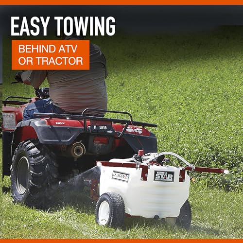 NorthStar 21-Gallon Tow-Behind Boom/Spot Sprayer, 2.2 GPM, 12V, 70 PSI | NSQ on-demand pump, Spring-loaded breakaway boom, Wide-area coverage, Targeted spot application, ATV/lawn tractor towing - size: 21 Gallon