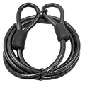 Lumintrail 12mm (1/2 inch) Heavy-Duty Security Cable, Vinyl Coated Braided Steel with Sealed Looped Ends (4', 7', 10', 15' or 30') (7-FT) - size: 7-FT