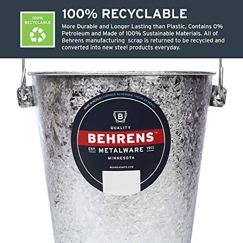 Behrens Hot-Dipped Galvanized Steel Utility Pail, 22-Quart - size: 22-Quart, style: Hot Dipped
